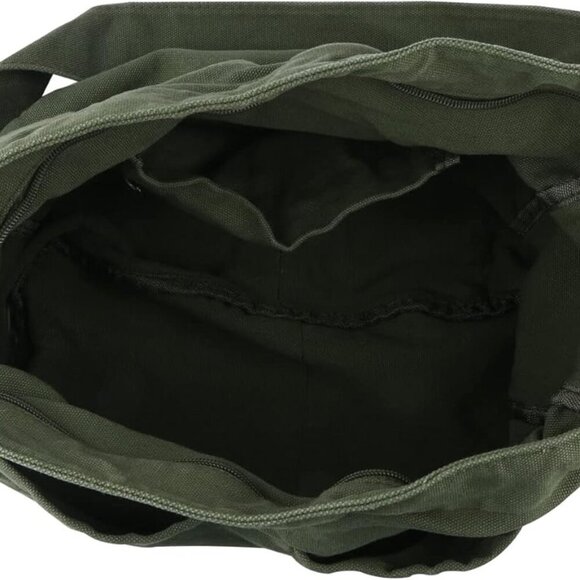 Canvas Hobo Crossbody Shoulder Tote Bag for Men Women Casual Travel Work - Picture 5 of 6